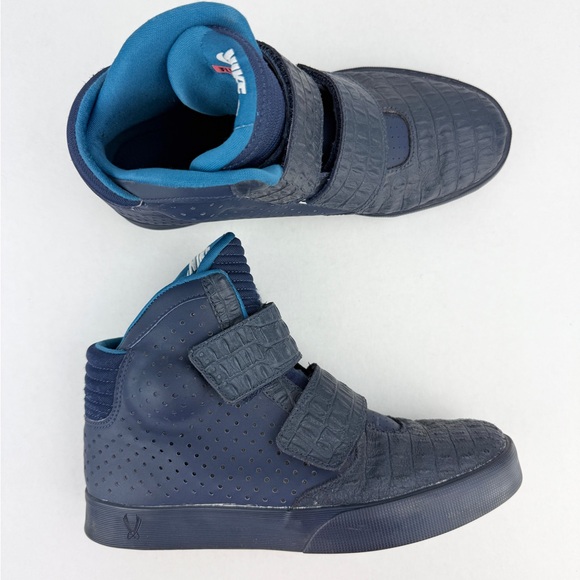 Mens 8 Nike Flystepper 2K3 Navy Blue High-Top Sneakers - Picture 1 of 10